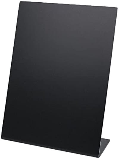 Zwart Tafeldisplay Krijtbord L-Stand DIN A6 voor Creatieve Presentaties