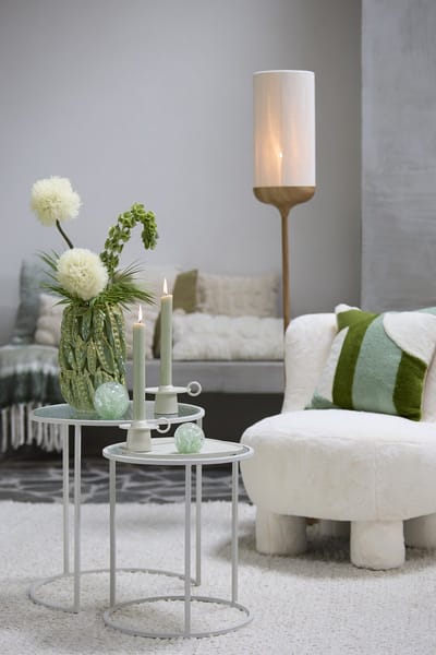 Light&living Vaas deco Ø21x31 cm FABA keramiek mint groen