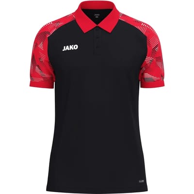 Jako Sonic Polo Kinderen - Zwart / Rood | Maat: 140