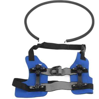 Harnais Anneau pour Chien Aveugle Fixation Facile Robuste Réglable Anneau Pare-chocs pour Chien Aveugle pour Animaux de Compagnie Aveugles M bleu