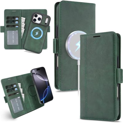 2-in-1 Afneembare Lederen Portemonneehoes voor iPhone 17 16 15 14 13 12 Pro Max 17 Air 16e Magnetische Luxe Zakelijke Beschermhoes iPhone 15 Pro Max