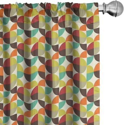 Abakuhaus Abstracte Kunst Voorhangen – 2x75x245 cm – Microvezel – Meerdere kleuren