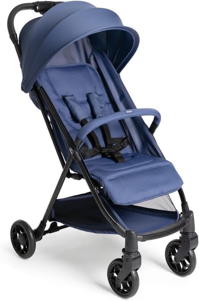 Kinderwagen - Buggy Reisbuggy - Comfortabel Reizen - Met één hand inklapbaar - 6.2 kg - Blauw