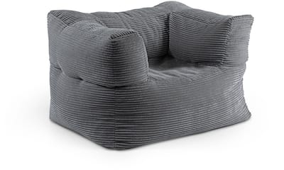 Lumaland Modulaire Fauteuil – Corduroy Zitzak met Zachte Structuur, Comfortabele Beanbag voor Woonkamer & Slaapkamer – 96×72×70 cm