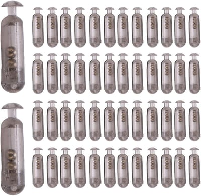 Vissen Rammelaars - Lok aas inserts - Vissen aantrekken - Geluid trekt vis aan - 50 stuks 15mm - Transparant Zwart