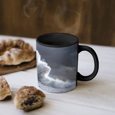 Magische Mok - Foto op Warmte Mokken - Koffiemok - Golf - Vuurtoren - Schuimend water - Magic Mok - Beker - 350 ML - Theemok