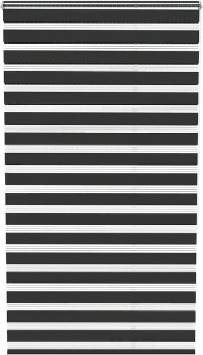 ACXIN Zebra Rollo Klemmfix - Zonder Boren - Lichtdoorlatend en Verduisterend - 120x220cm Zwart