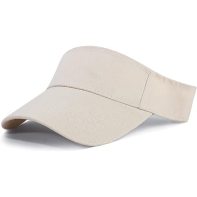 1 Stuks Gestructureerde Rand Sneldrogende Zonneklep Hoed Voor Dames,Lichtgewicht Zonbescherming Sport Vizier Voor Hardlopen Golf Tennis Pickleball Adjustable white