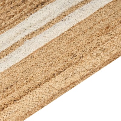 ELMALI - Laagpolig vloerkleed - Lichtbeige - 160 x 230 cm - Jute