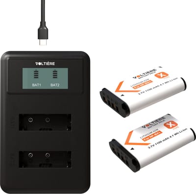 Voltière NP-BX1 Accu Set voor Digitale Camera's - BX1 Accu's + Oplader geschikt voor Sony Compact Camera's