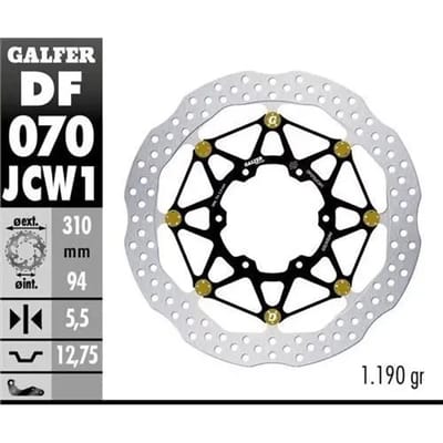Motorfiets remschijf Galfer 600CBR RR 2018-