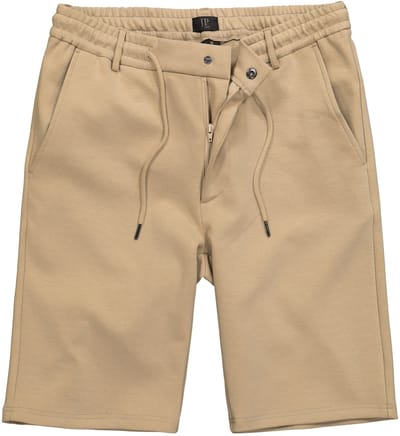 JP 1880 - Heren - Jersey bermuda chino FLEXNAMIC® business mix & match NEW YORK - Beige - Maat 5XL