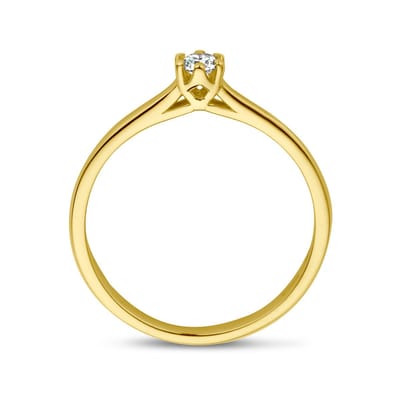 Aanzoeksring Diamant 0.10ct H Si
