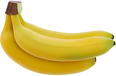 Bellatio Design kunstfruit banaan - deco food - real touch - 20 cm - 3x bananen - tros