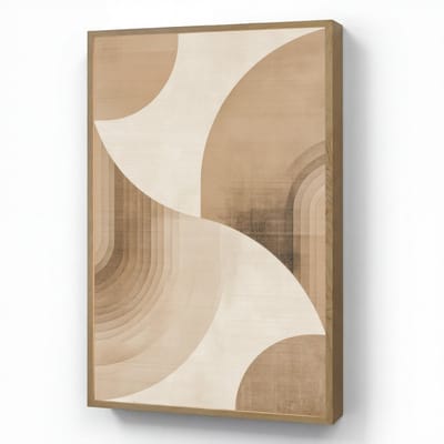 Wandlamp 60x90 cm - Oplaadbaar - Retro - Geometrische lagen - Aardetinten - Wandlampen binnen woonkamer - Slaapkamer lamp - Decoratieve nachtlamp - Vloerlamp draadloos