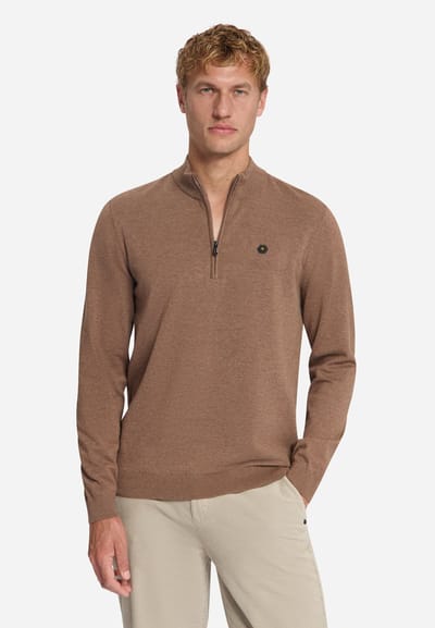 Melange Half-Zip Trui