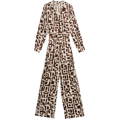 Dames jumpsuit Salsa Jeans satinée à motif