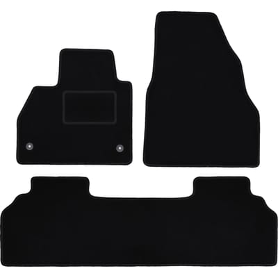 Zwarte veloursmatten voor: Renault Kangoo II combivan (2007-)