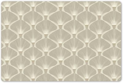 Placemats 45x30 cm - Placemat kunststof - 1 stuk - Paneel - Ginkgo - Zand - Borden onderleggers - Decoratie voor op tafel - Keuken tafeldecoratie accessoires - Vinyl onderlegger - Tafelversiering