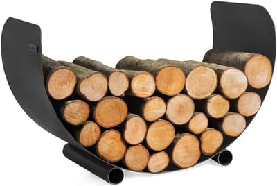 Stevig Brandhoutrek van Staal - Houtopslag Binnen en Buiten - Diameter 70 cm