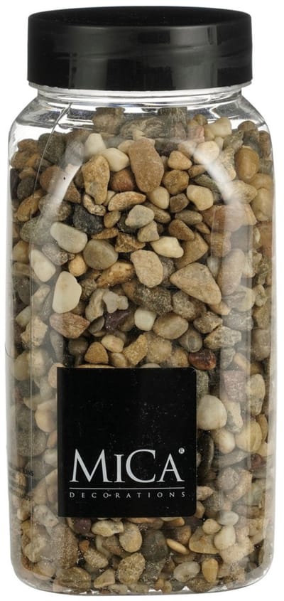 Mica Decorations decoratie stenen - 650ml - bruin mix - hobby steentjes - sier stenen