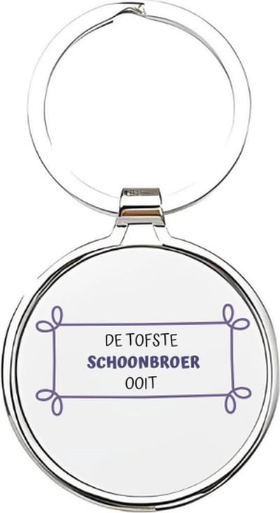 Akyol - ik heb de tofste schoonbroer ooit Sleutelhanger - Schoonbroer - de leukste schoonbroer - schoonbroer sleutelhanger - broers sleutelhanger - sleutelhanger broer - familie sleutelhanger - verjaardagscadeautje - broer cadeau - 4 x 7,5 CM