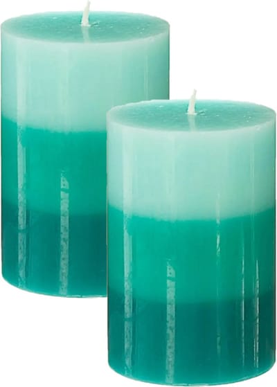 Atmosphera Geurkaars Nina - 2x stuks - Tiare bloem - 45 branduren - 7 x 10 cm - kaars