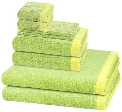 Cawö Sonstiges 2 X washandjes 2 X gasten- 2 X douche- 2 X handdoek - in set 8 pack Lifestyle Splash