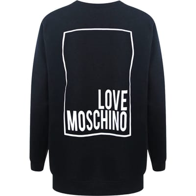 Love Moschino Box Logo Zwarte Trui