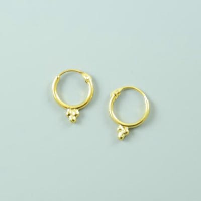 House of Jewels - Oorringen Dames 10mm - 925 Zilver - Goudkleurig