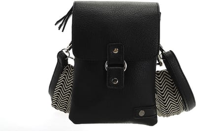 Black telefoon- en schoudertasje Keith- Dames tas- Festival tas- Moederdag- Kerst- Sint- Trendy