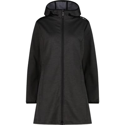 Dames softshell parka met capuchon gemêleerd CMP