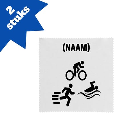Akyol - triathlon brillendoekjes - Sport - sporter - triathlon - 17,8 bij 17,8 cm - 2 stuks