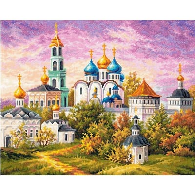 Diamond Diamond Castle Town Borduurdiamant Foto Strass Woondecoratie 20X30CM pink