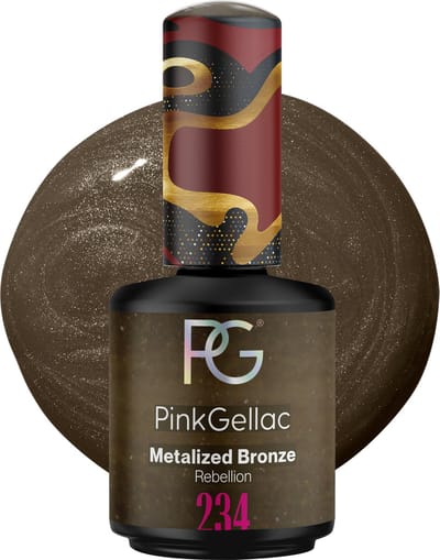 Pink Gellac Gellak - 234 Metalized Bronze 15ml - Glanzende Bronzen Gel Nagellak - Gellac - Gel Nagels Producten