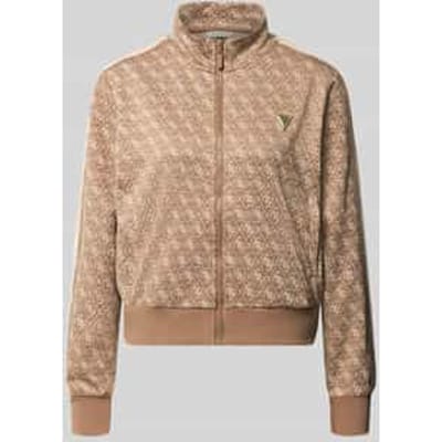 Regular fit sweatjack met all-over logoprint