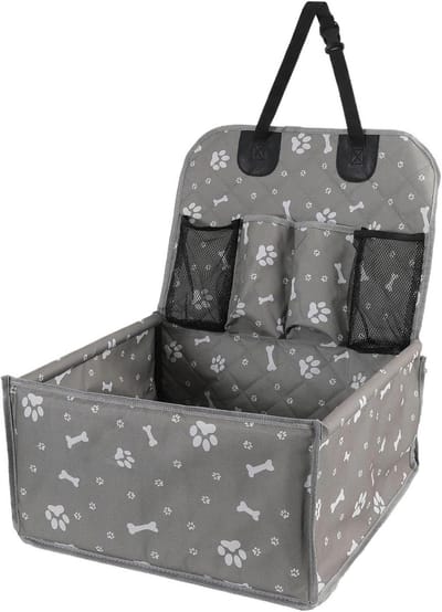 Honden autostoeltje - Reisstoel huisdier - Veilig reizen - Waterdicht en duurzaam - 45 x 45 x 31 cm - Grijs