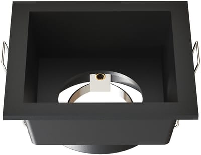 Ledvion – LED Inbouwspot Vierkant 85x85mm – Zwart – Dimbaar – GU10 – IP20