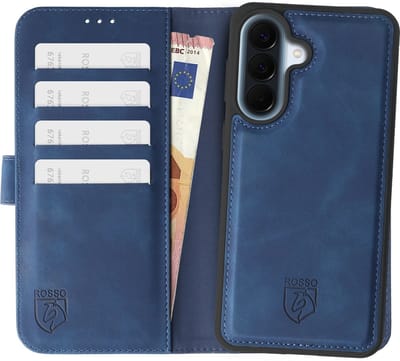 Rosso Element Geschikt voor Samsung Galaxy A57 | Uitneembaar 2-in-1 Hoesje | Luxe Portemonnee | Back Cover en Book Case | Pasjeshouder | Blauw