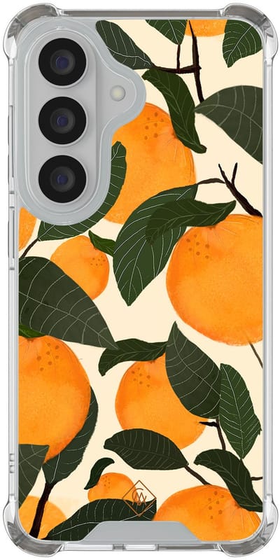 Casimoda® hoesje - Geschikt voor Samsung Galaxy S26 - Orange Garden - Shockproof case - Extra sterk - TPU/polycarbonaat - Multi, Transparant