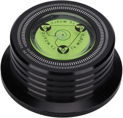 Vinyl Stabilizer voor Platenspeler - Aluminium Gewicht met Bubble Level voor LP's en Disc Clamp