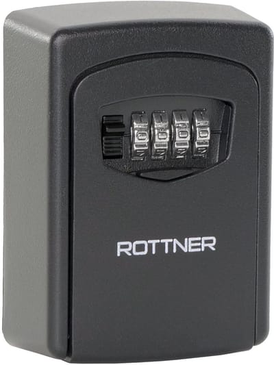 Rottner Sleutelkluis KeyCare – Sleutelbox met Cijferslot – Sleutelkluis met Code voor Buiten en Muurmontage – 12x9x4 cm