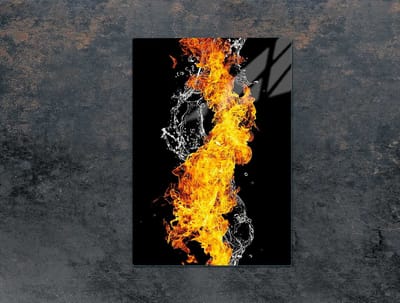 TMK ArtDeko - Glas Snijplank - 35x52 cm - Hittebestendig - Veelzijdig Keukenpaneel