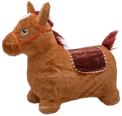 Baby Mix Pluche Springpaard met geluid 47cm - Hobbelpaard