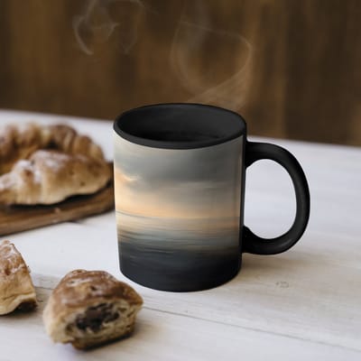 Magische Mok - Foto op Warmte Mokken - Koffiemok - Zon - Horizon - Zee - Magic Mok - Beker - 350 ML - Theemok