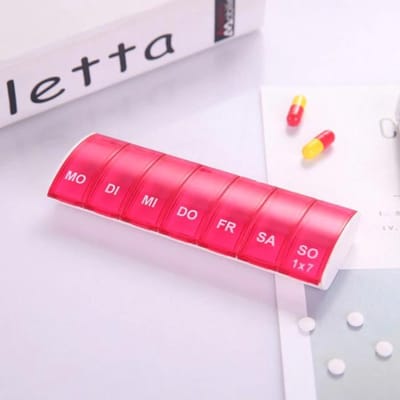 Pillendoos Cabantis|Pillen Organizer|Medicijn Doosje|Pillendoos 7 Dagen|Roze
