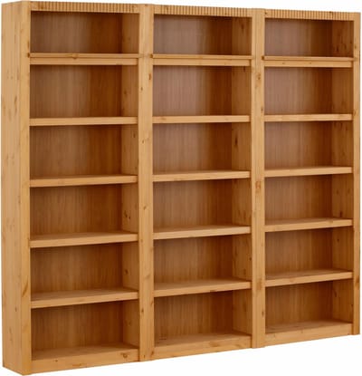 Billie-Wandunit M Boekenkast in klassiek landhuisdesign van grenenhout
