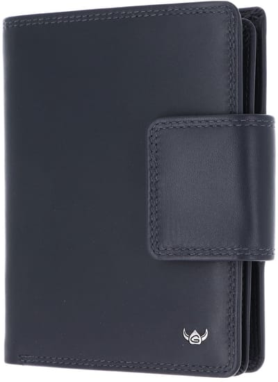 Golden Head Leren portemonnee Polo RFID Protect Kombischeintasche mit Riegel 2300 Marineblau donkerblauw