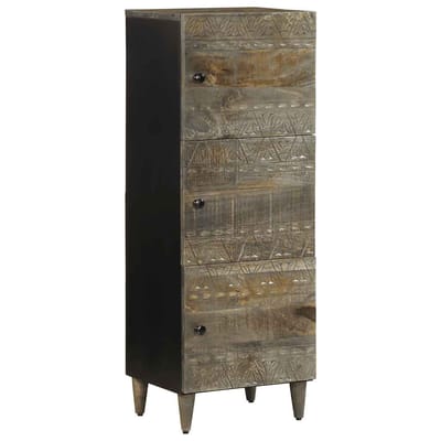 vidaXL - Hoge - kast - 40x33x110 - cm - massief - mangohout