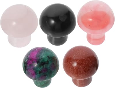 Miniatuur Paddenstoelen Decoratie - Stenen Ornamenten - Tuin Aankleden - Rustiek Speelgoed Uiterlijk - 2 x 1.5 x 1.5 cm